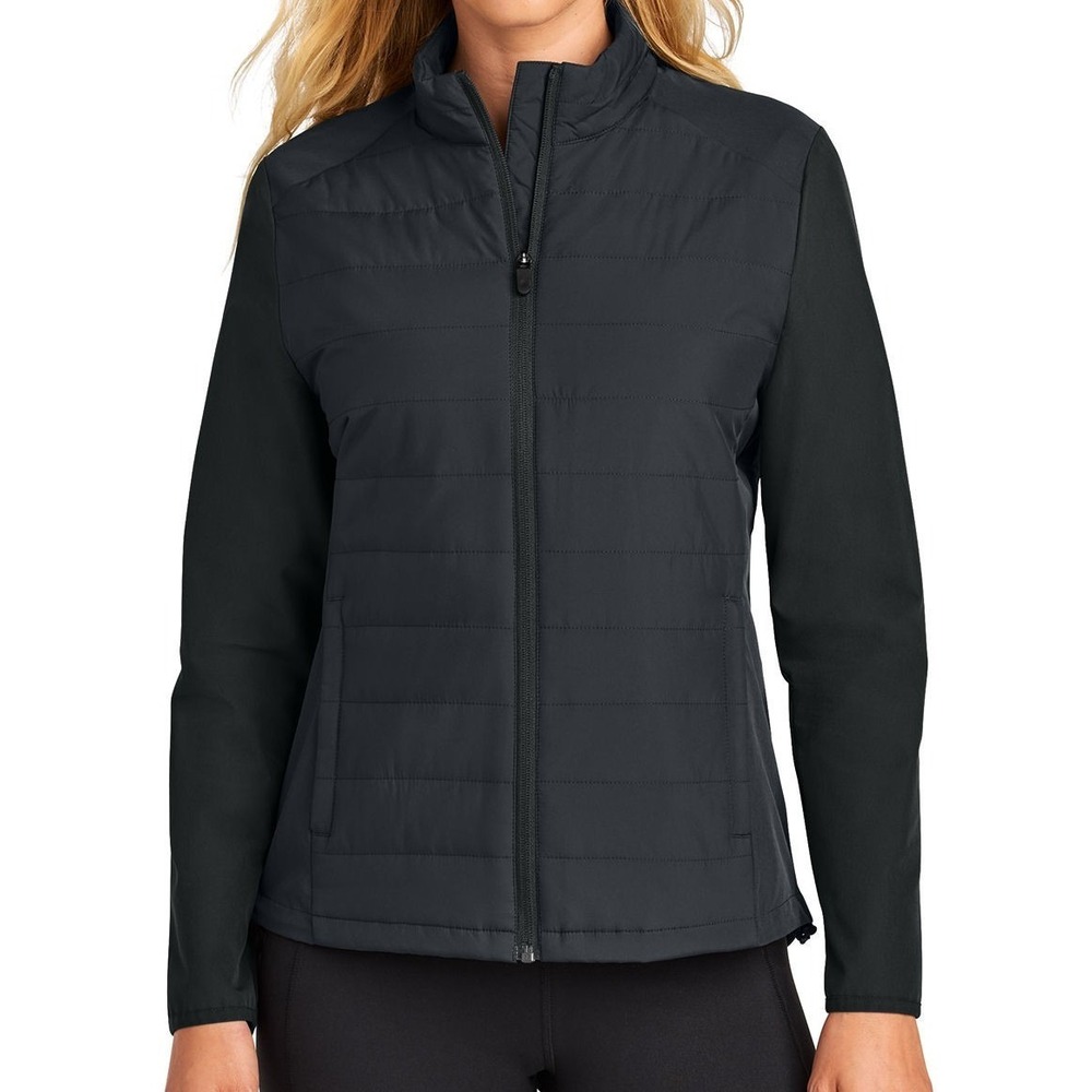 Sport-Tek Women's LST940 Teknical Hybrid Jacket - Black - XL